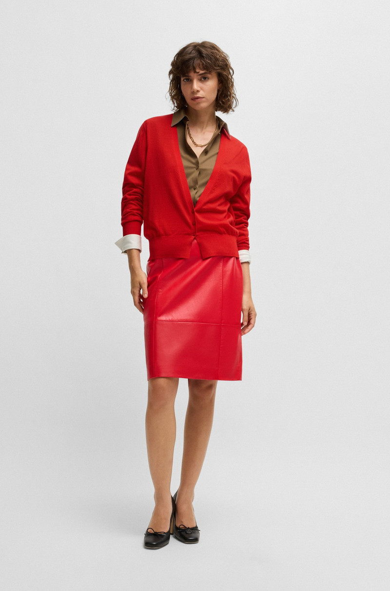 BOSS V-NECK KNITTED CARDIGAN IN WOOL outlook