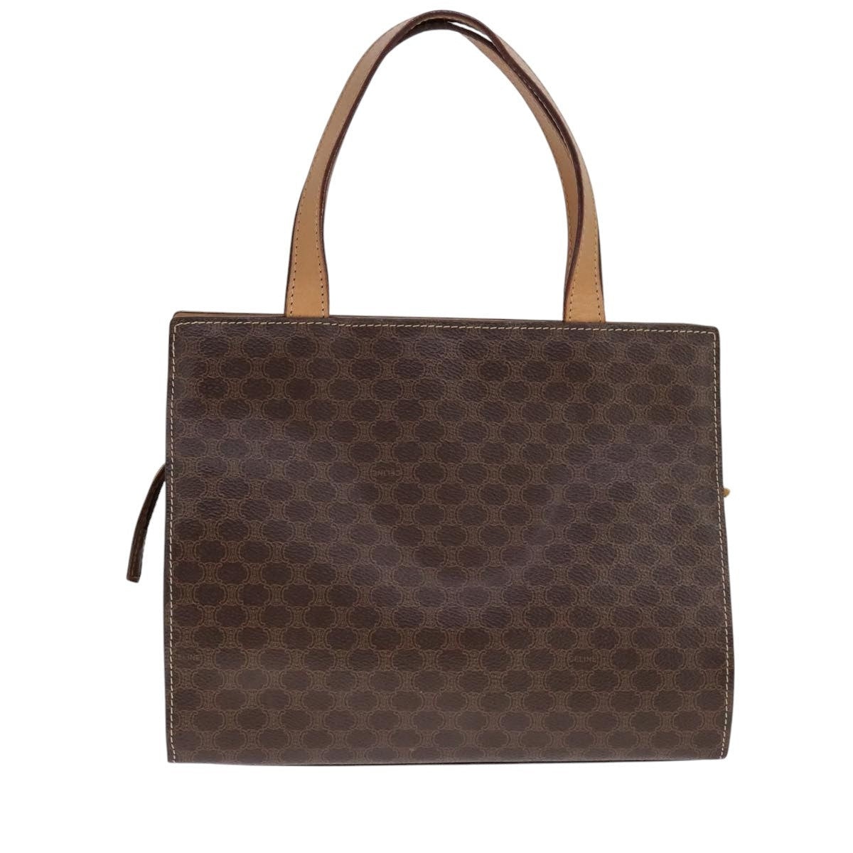 CELINE Macadam Canvas Hand Bag Pvc Leather Brown - 2
