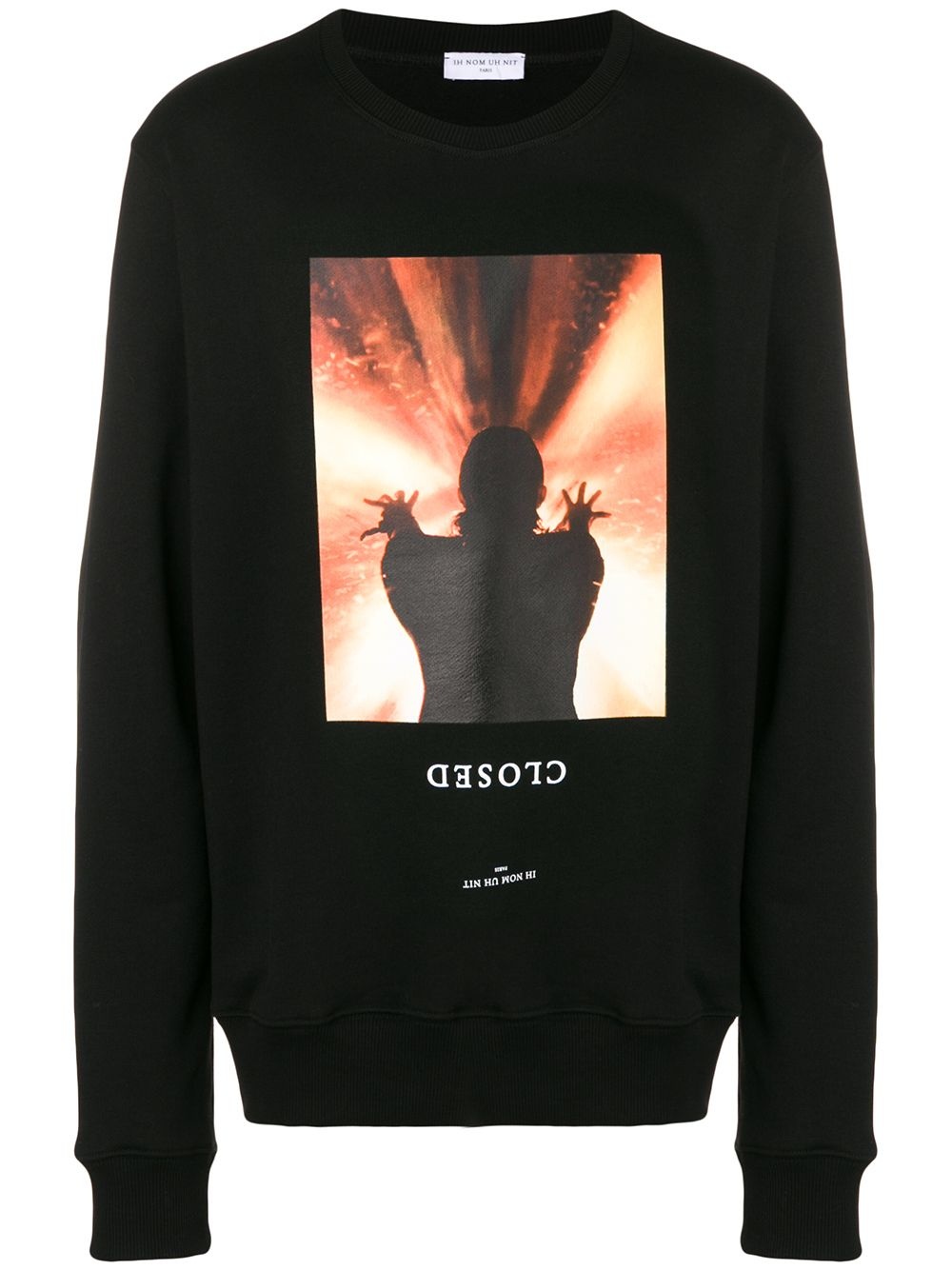 closed print sweatshirt - 1