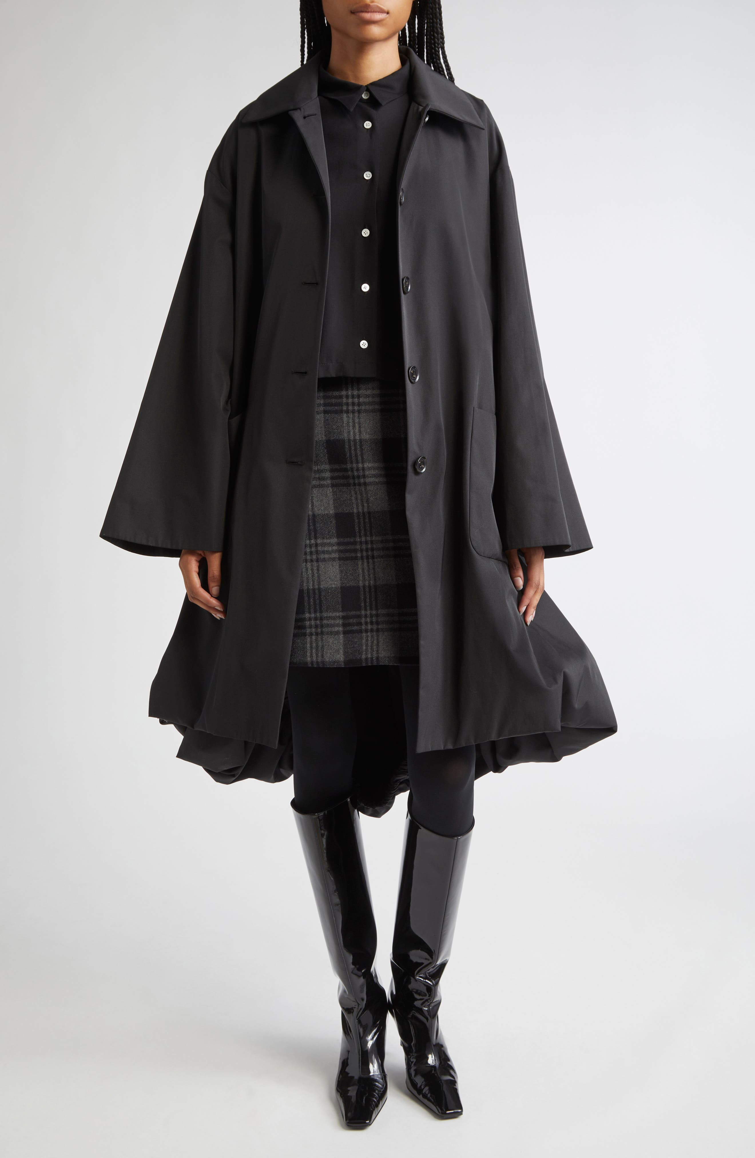 Proenza Schouler Cassia Plaid Virgin Wool A-Line Skirt in Grey Multi at Nordstrom - 2