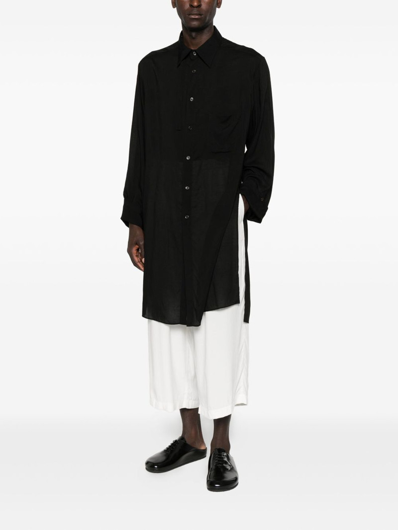 Yohji Yamamoto asymmetric collar shirt outlook