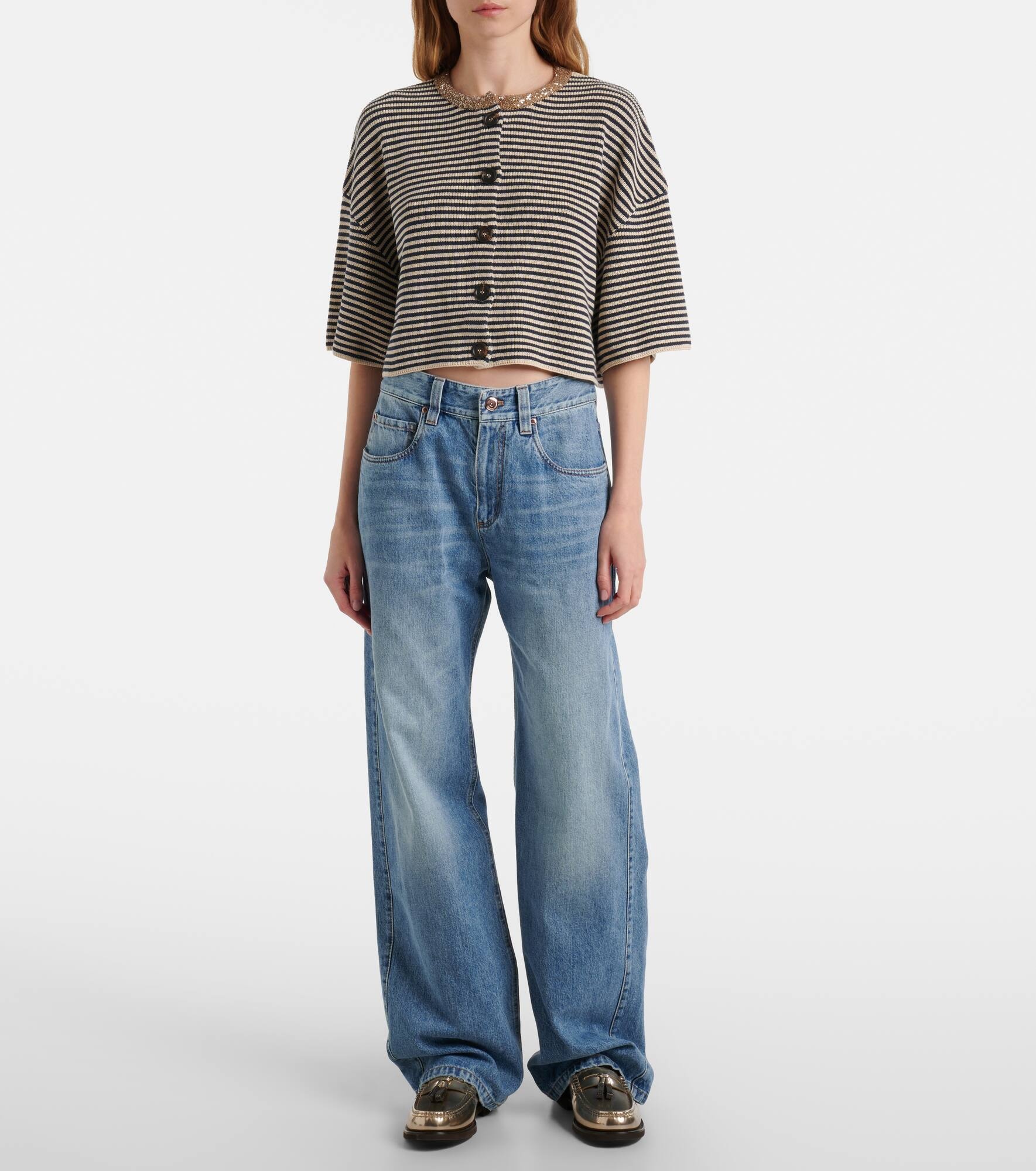Mid-rise straight jeans - 7