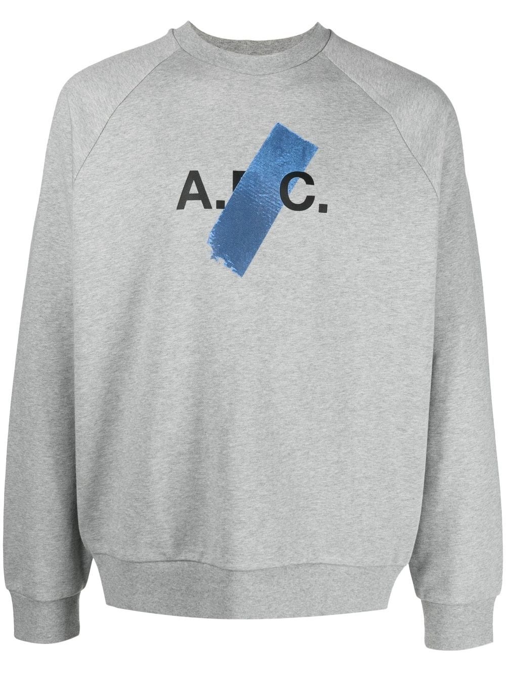 logo-print crew neck sweatshirt - 1