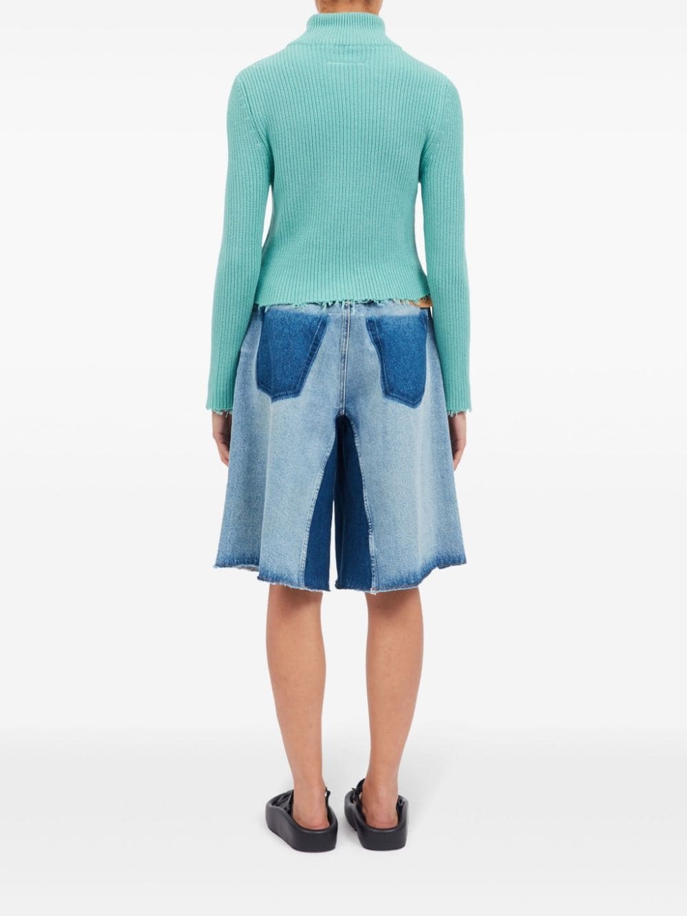 raw-cut cropped cardigan - 4