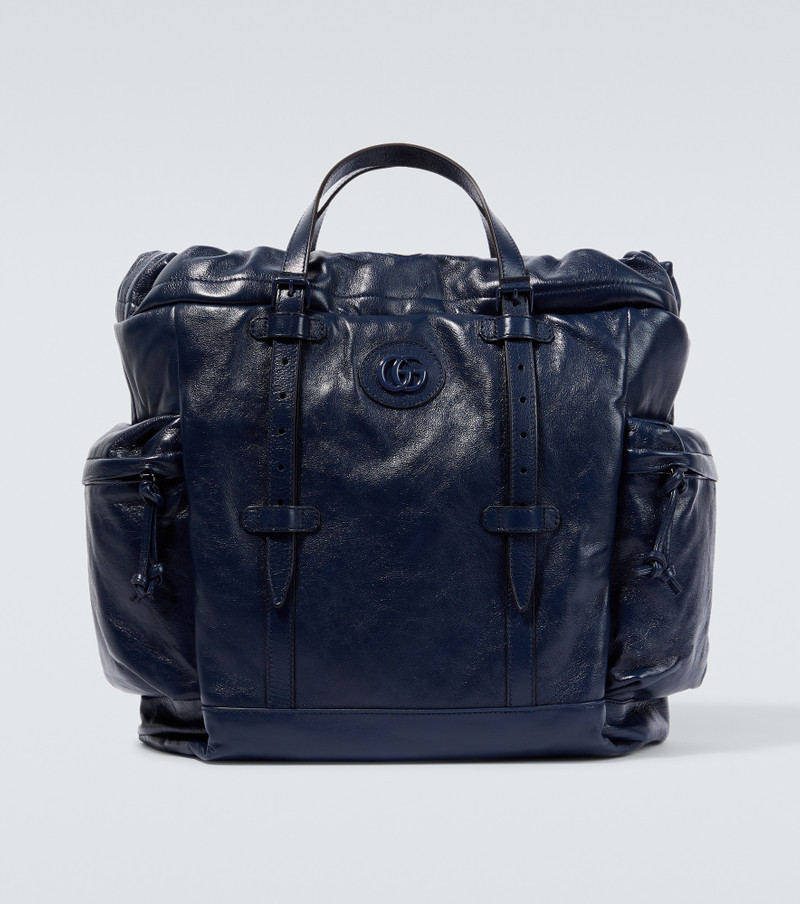 Double-G leather tote bag - 1