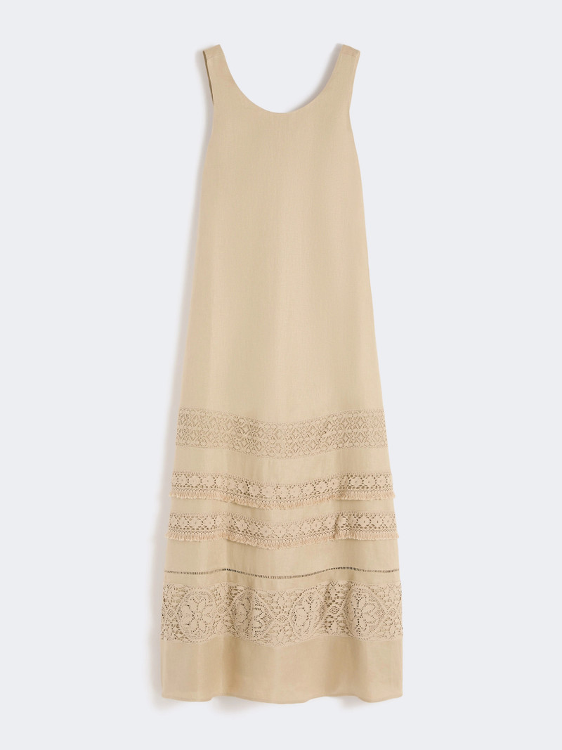 WKIDOLMEN Long linen dress - SAND 1