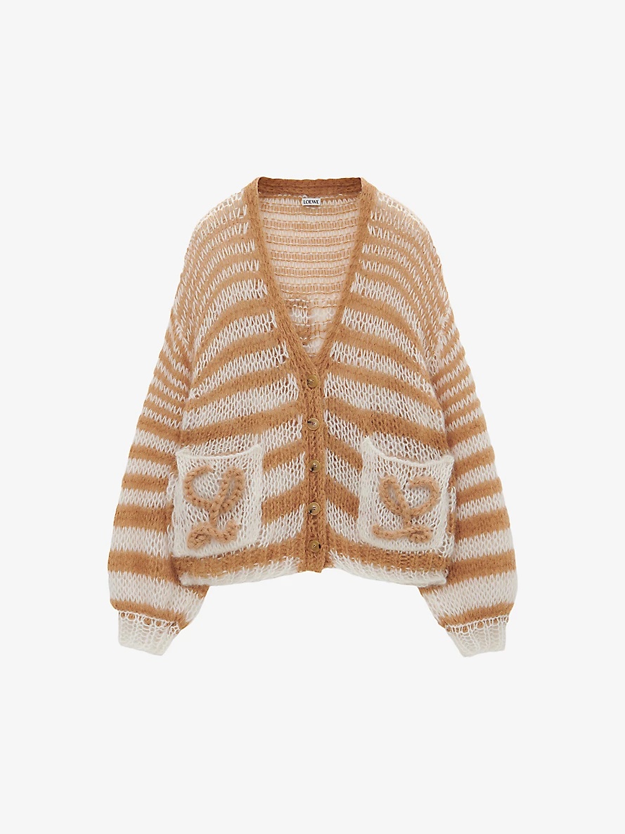 Anagram striped knitted cardigan - 1