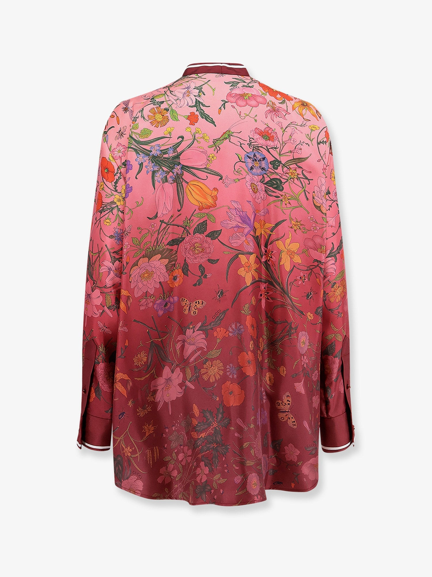 Gucci Silk Shirt With Gucci Flora Print - 5