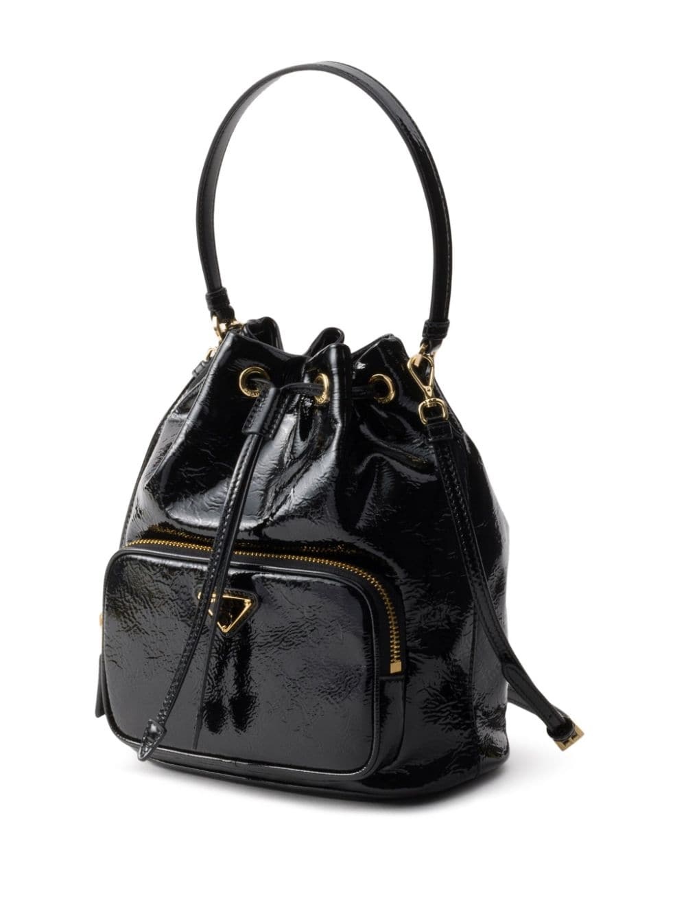 Duet patent leather bucket bag - 3