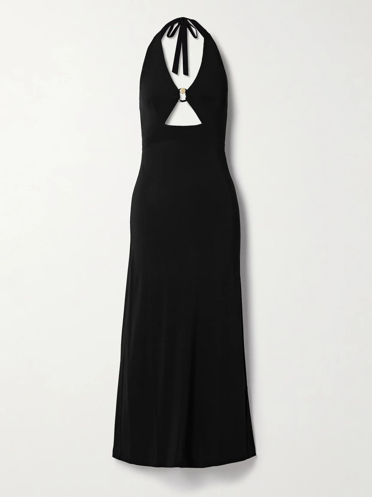 Ghiotto Embellished Cutout Stretch-jersey Halterneck Maxi Dress - 1