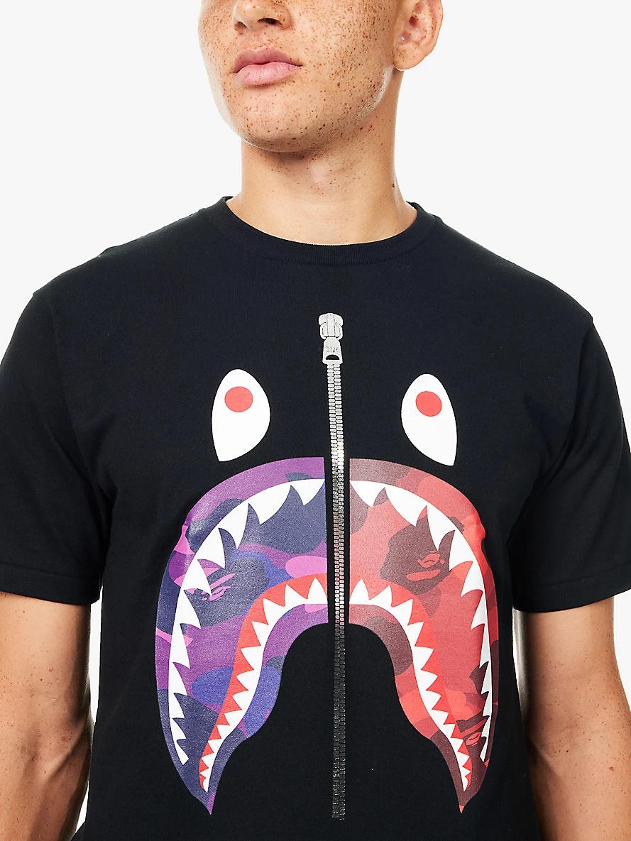 Separate Shark crewneck relaxed-fit cotton-jersey T-shirt - 5