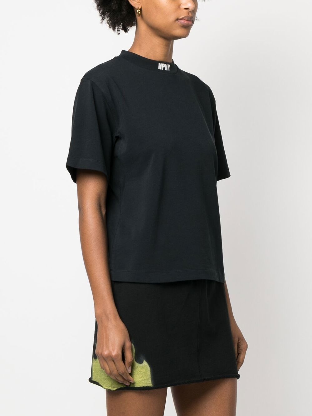 logo-embroidered organic cotton T-shirt - 3