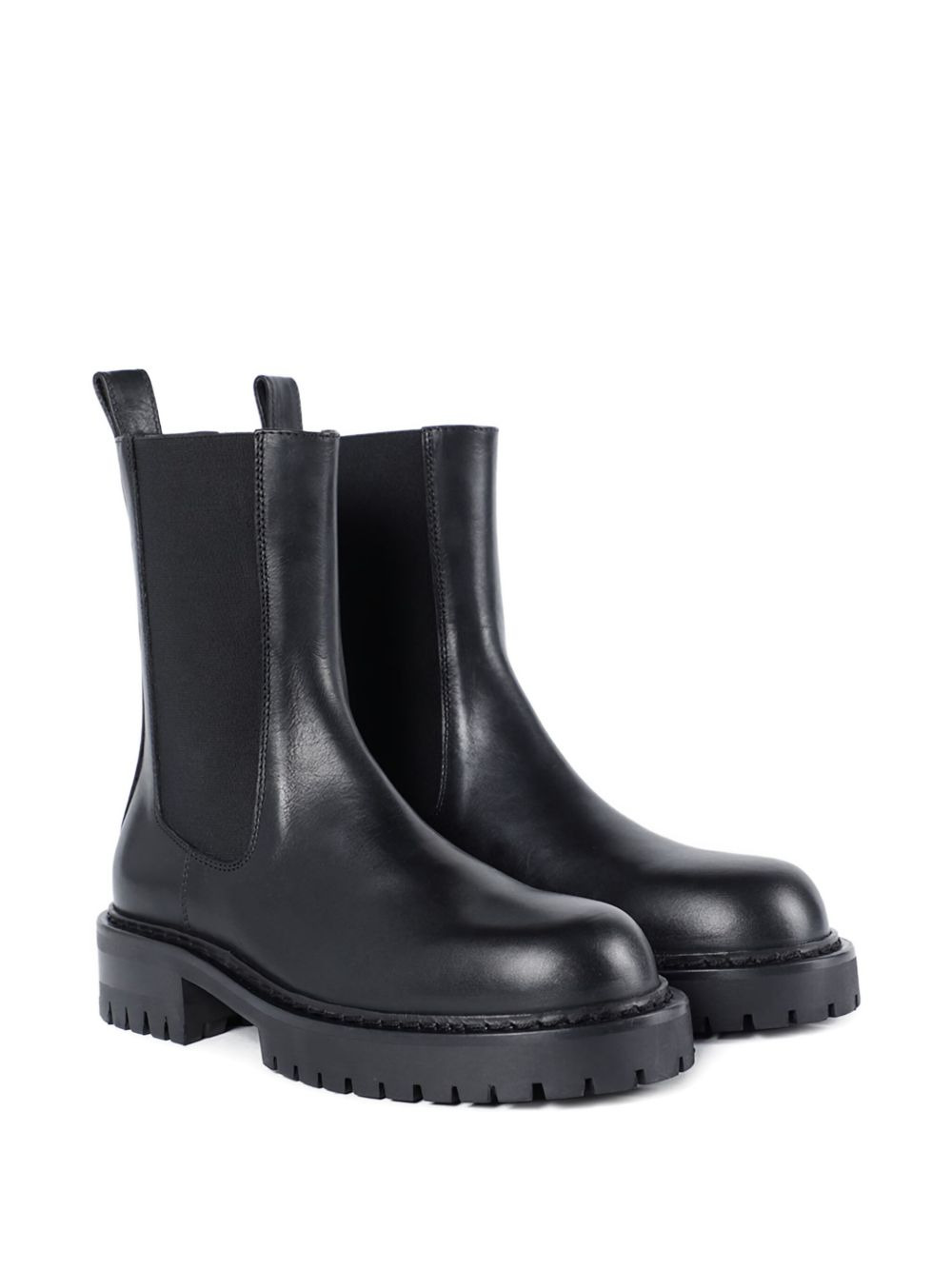 elastic-panel leather boots - 2