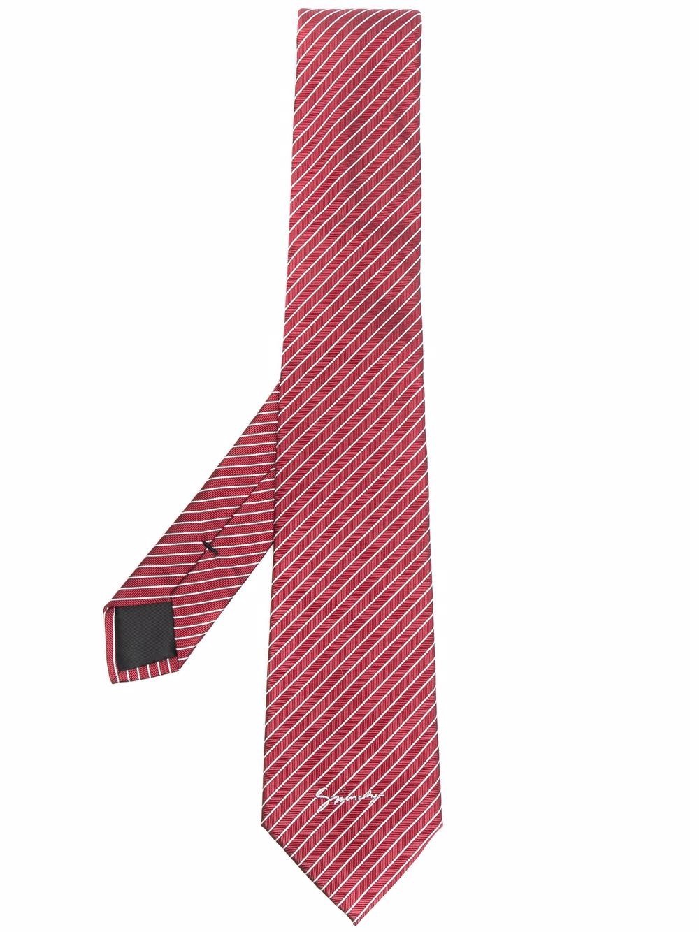 striped silk tie - 1