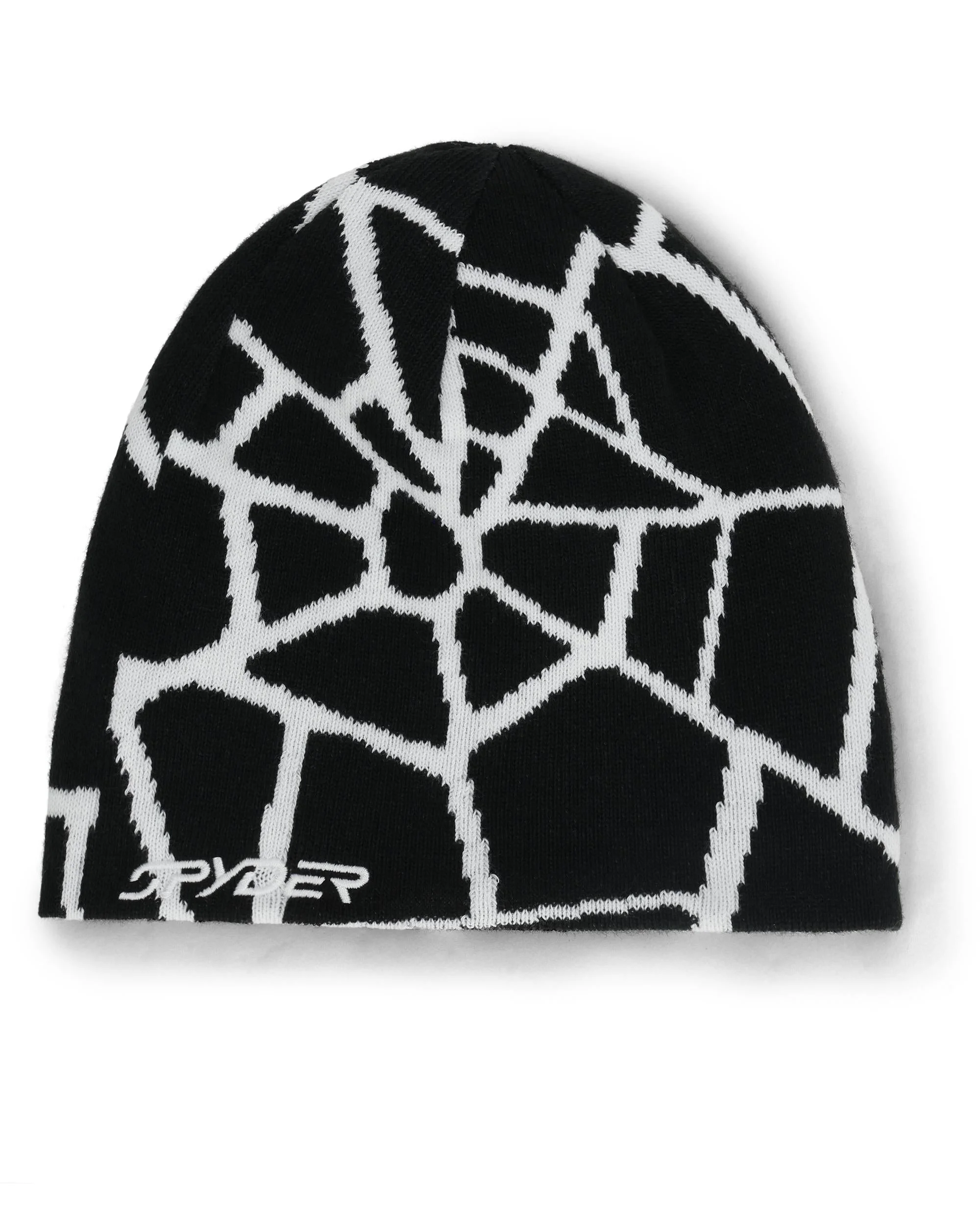 Mens Reversible Web Beanie - White - 1