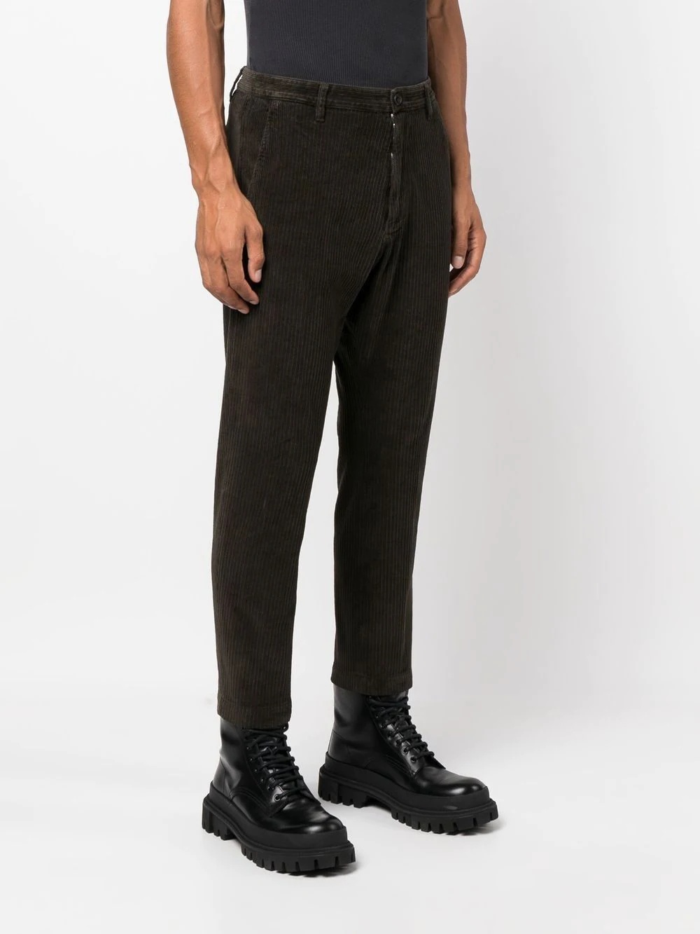 corduroy tapered trousers - 3