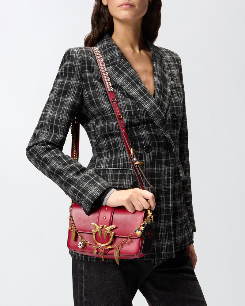 MINI LOVE BAG SLOUCHY SHOULDER BAG IN LEATHER WITH TWO STRAPS 5