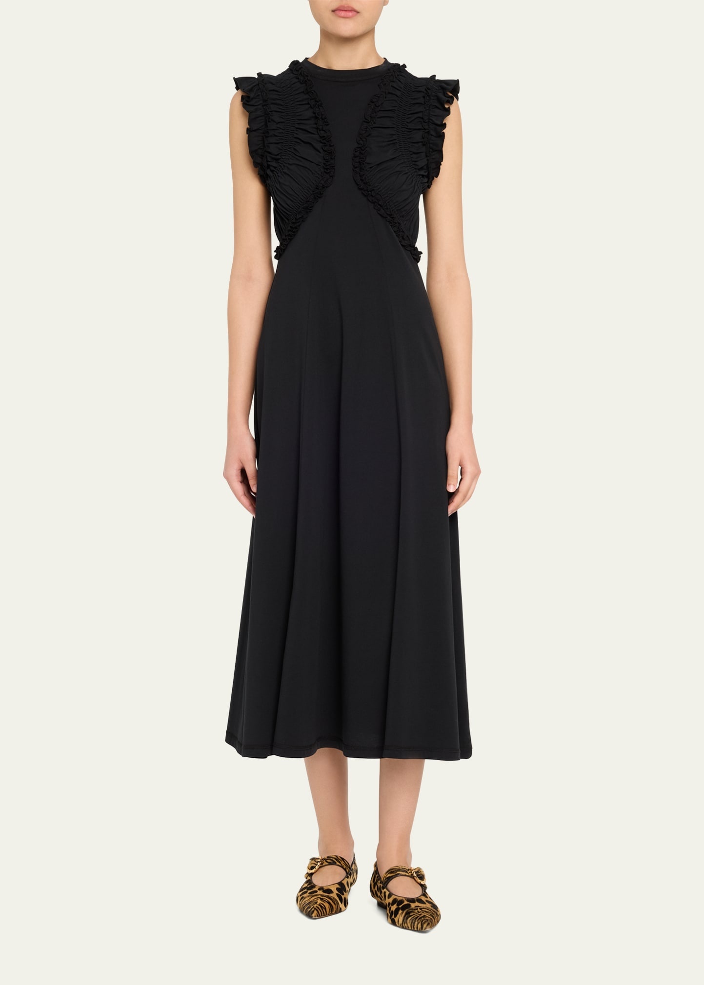 Shiva Sleeveless Ruffled Midi Dress - 2