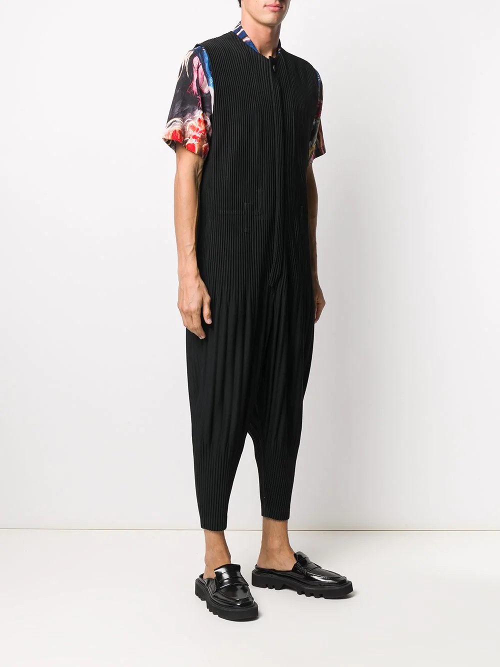 micro-pleated jumpsuit - 3