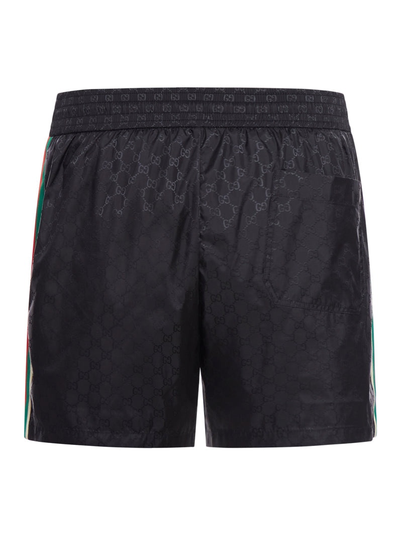 Gucci Men Gg Nylon Jacquard Swimsuit - 2