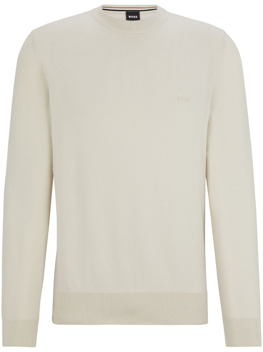 logo-embroidered cotton jumper - 1