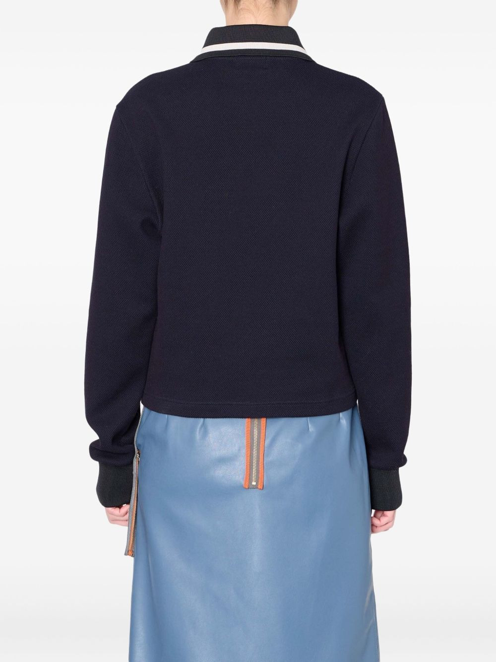 asymmetrical-design polo top - 2
