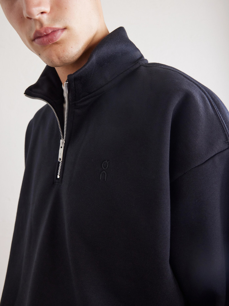 Club Collective Logo-Embroidered Cotton-Blend Jersey Half-Zip Sweater 5