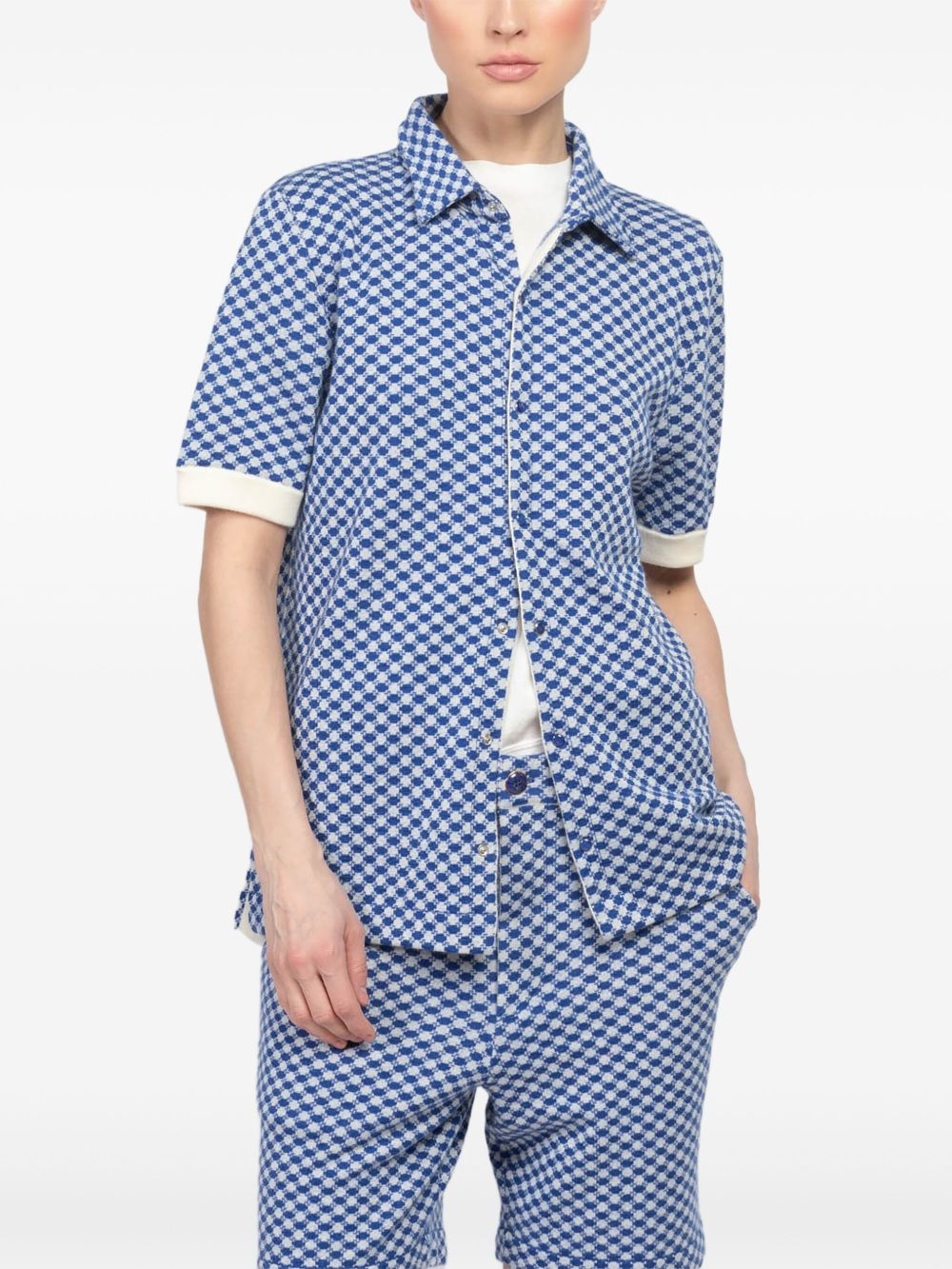 dot knit cashmere shirt - 2