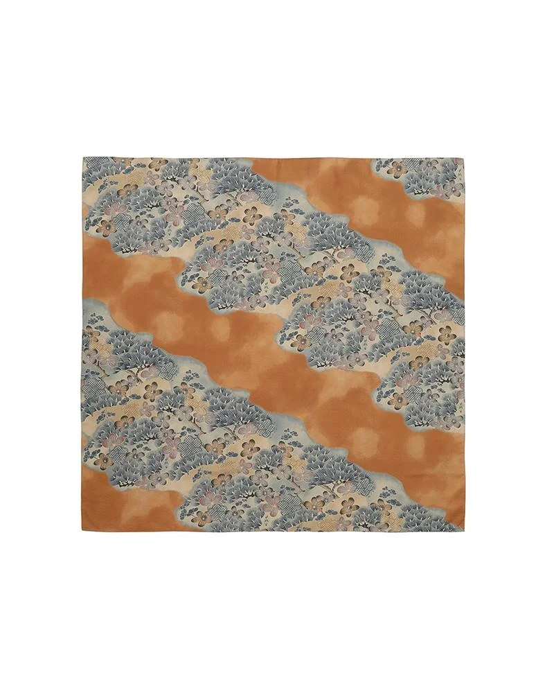 HEAD SCARF JACQUARD (SILK) BROWN - 1