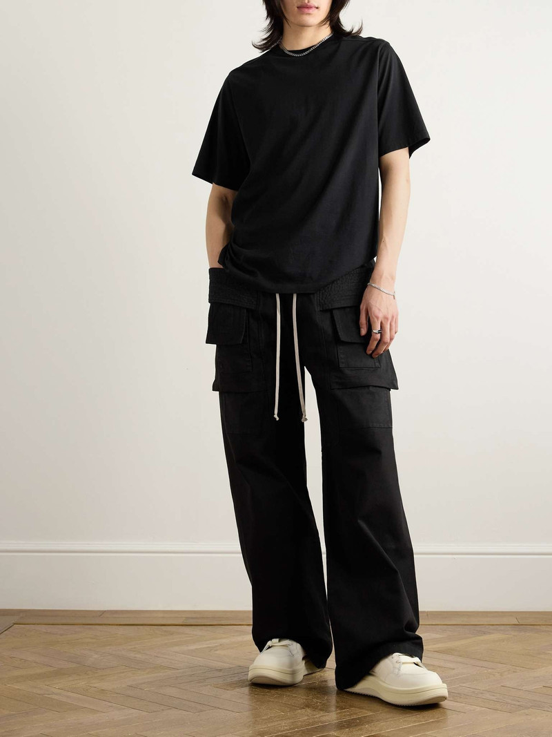 Rick Owens DRKSHDW Creatch Wide-Leg Cotton-Blend Canvas Drawstring Cargo Trousers outlook