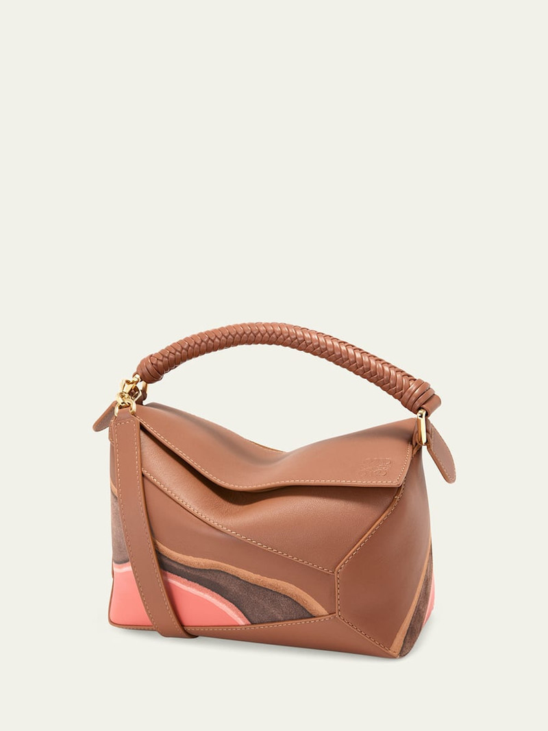 Puzzle Edge Small Top-Handle Bag in Nappa Leather 3