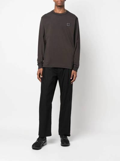 Stone Island Compass-motif long-sleeved T-shirt outlook