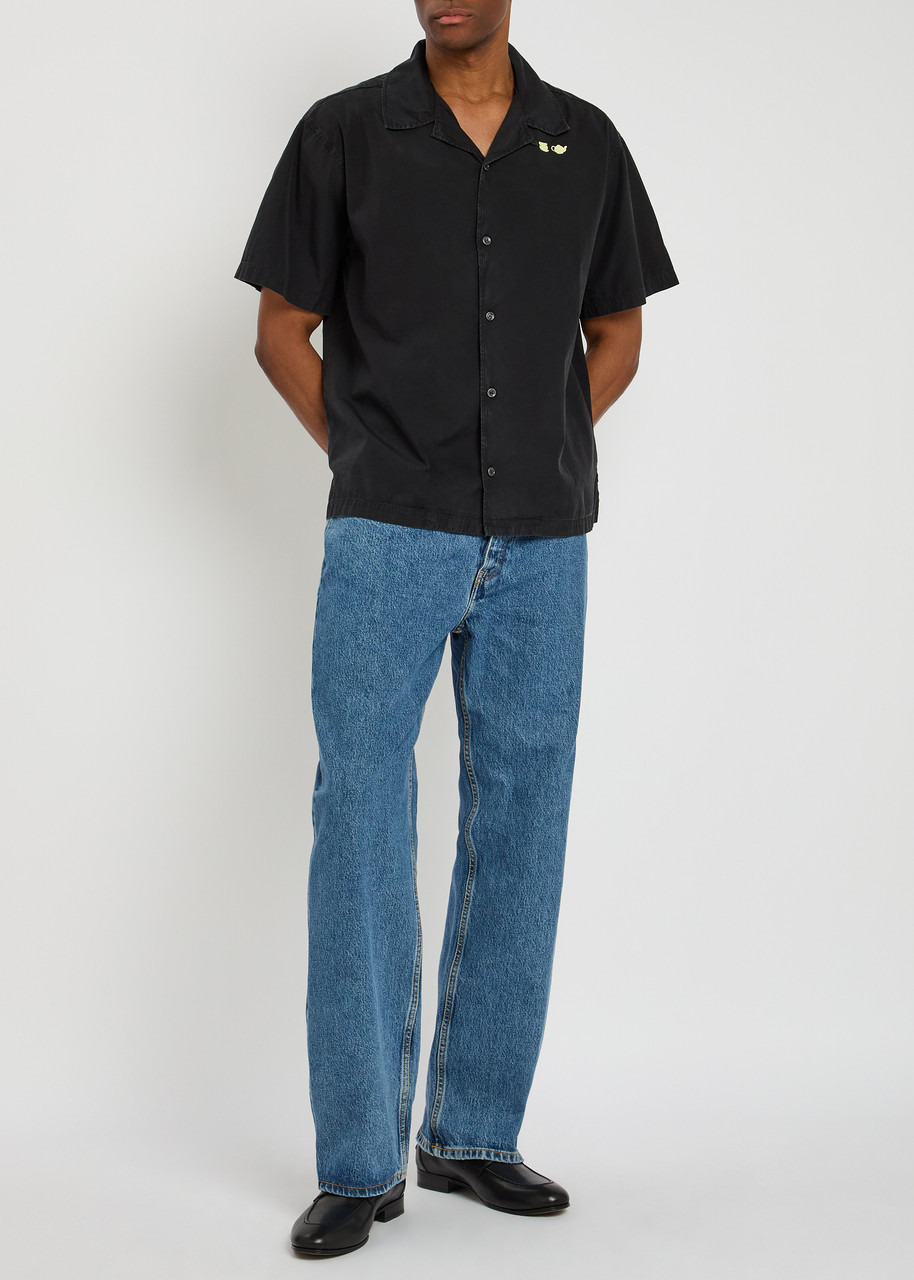 JW Anderson Contrast Embroidery Cotton-poplin Shirt - 4