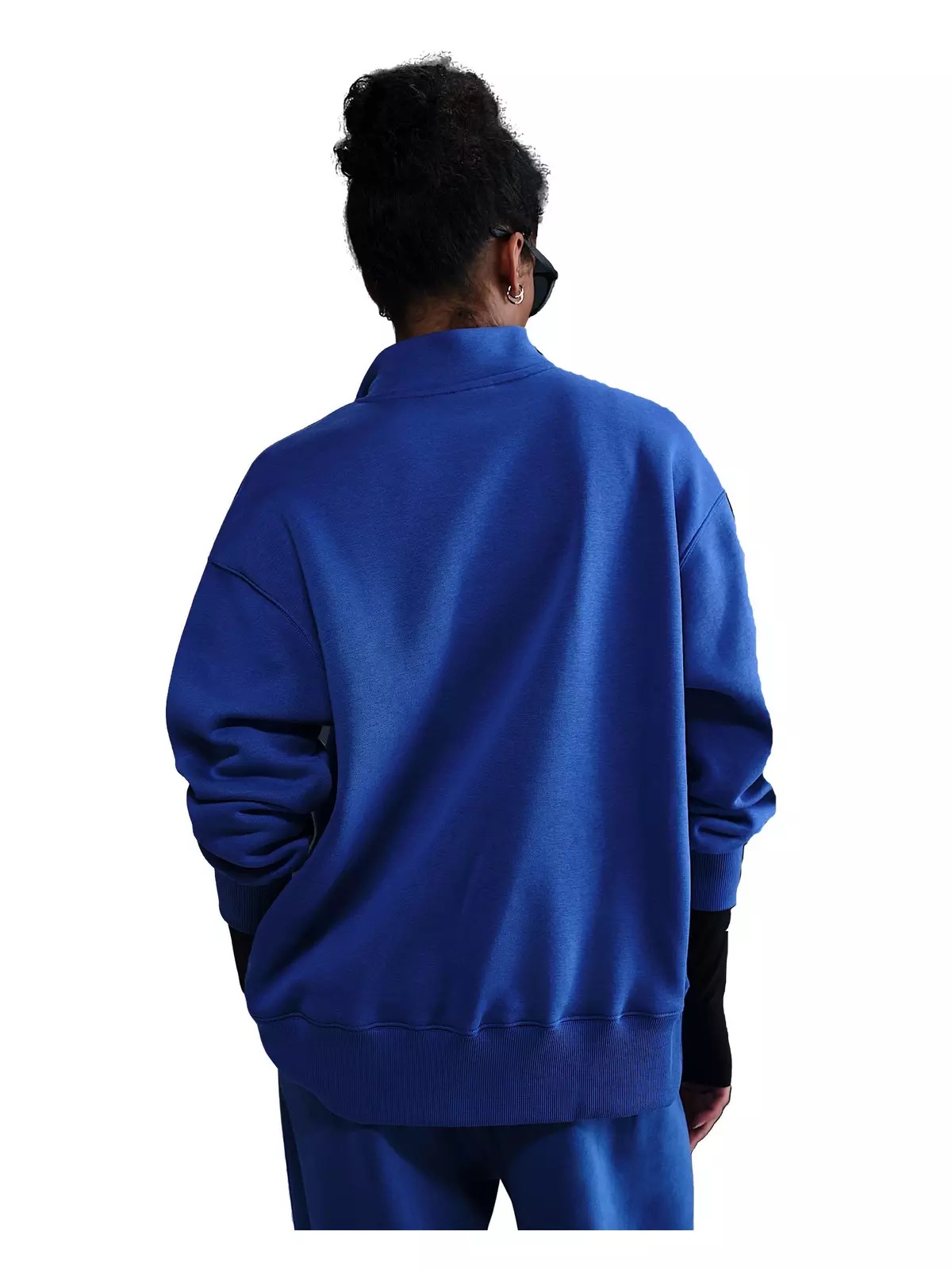 Women's Sportswear Phoenix Fleece Oversized 1/4 Zip Sweatshirt - Blue - 2