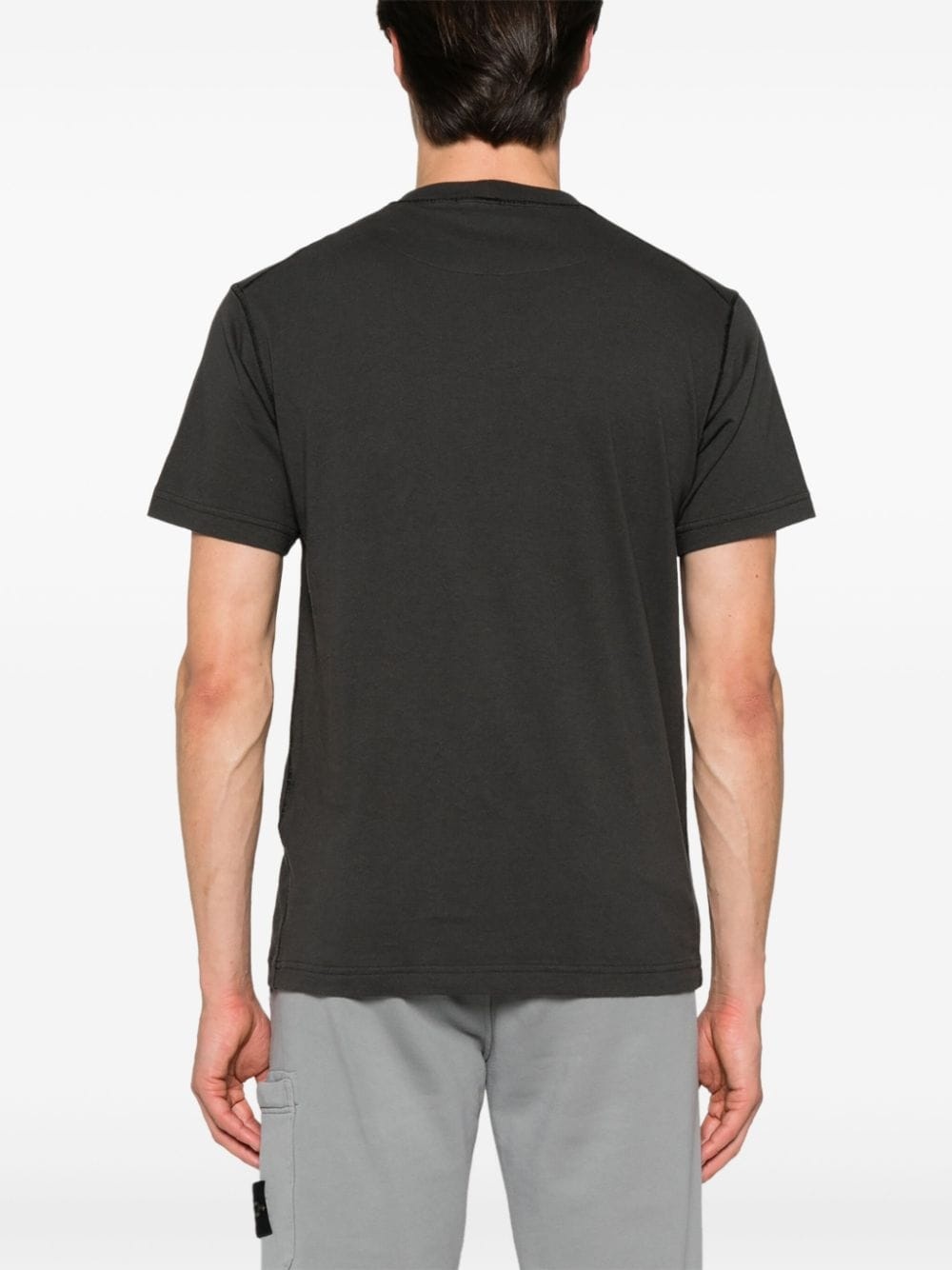 Compass-patch cotton T-shirt - 4