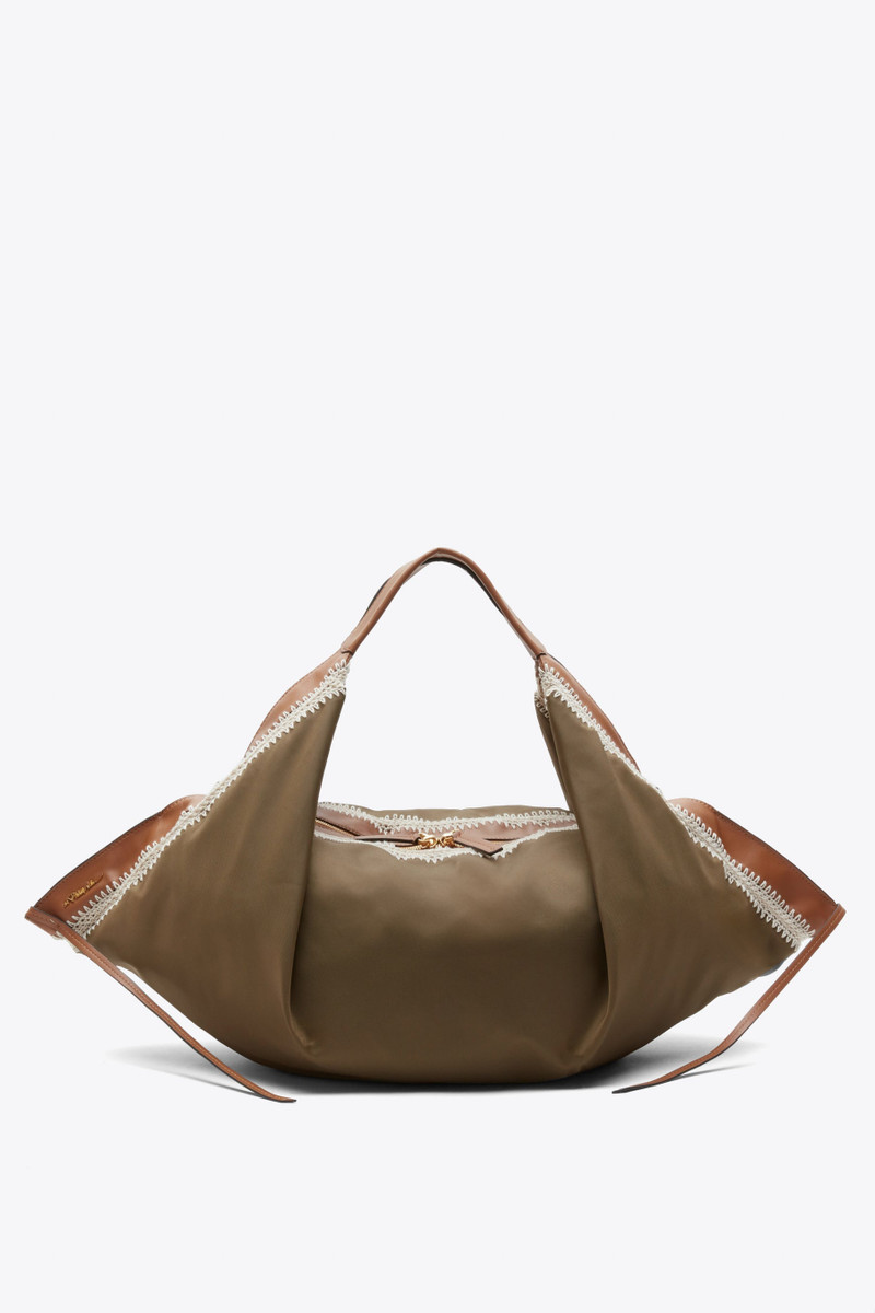 Nylon Luna Medium Bag with Contrast Stitch 1