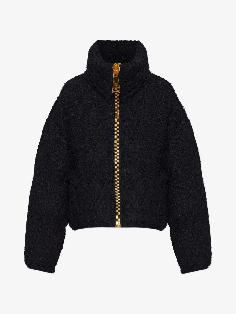bouclé-texture zip-up jacket - 1