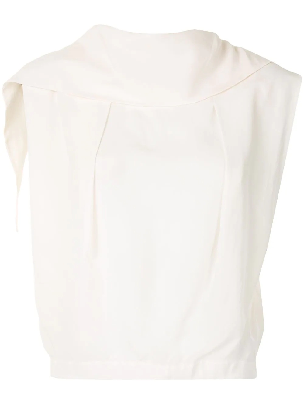 asymmetric sleeveless top - 1