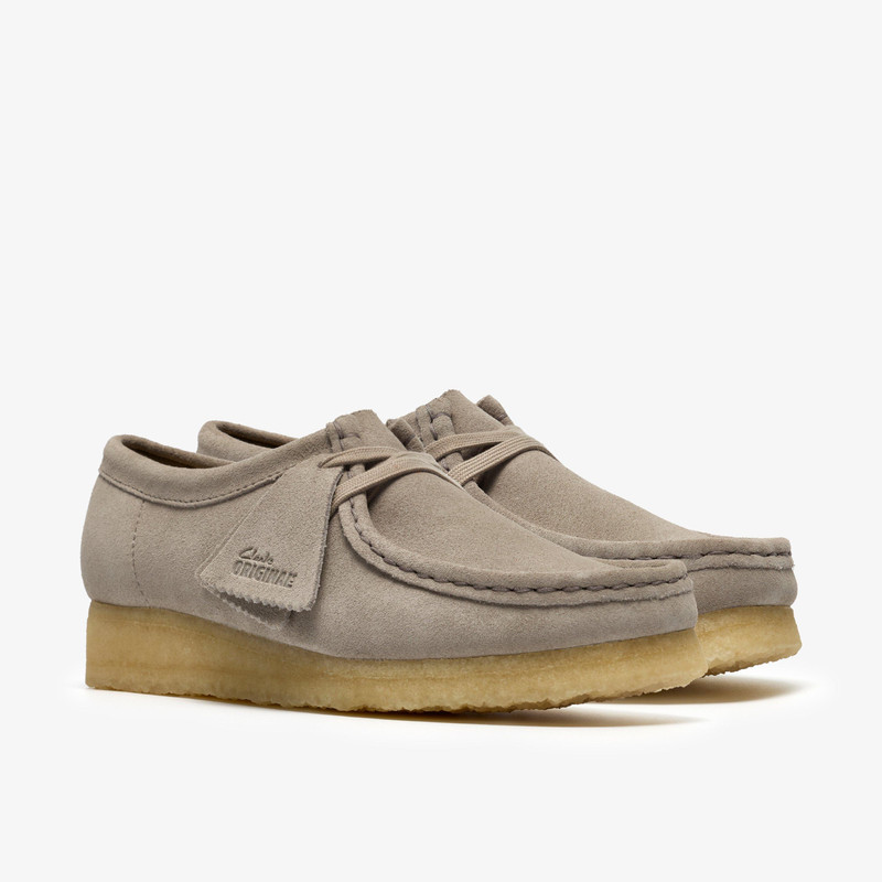 Wallabee Pale Grey Suede 4