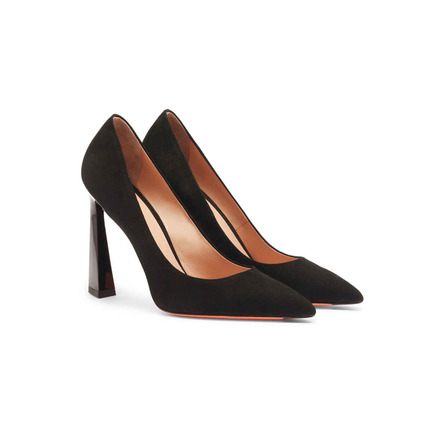 Women's black suede high-heel pump - 2