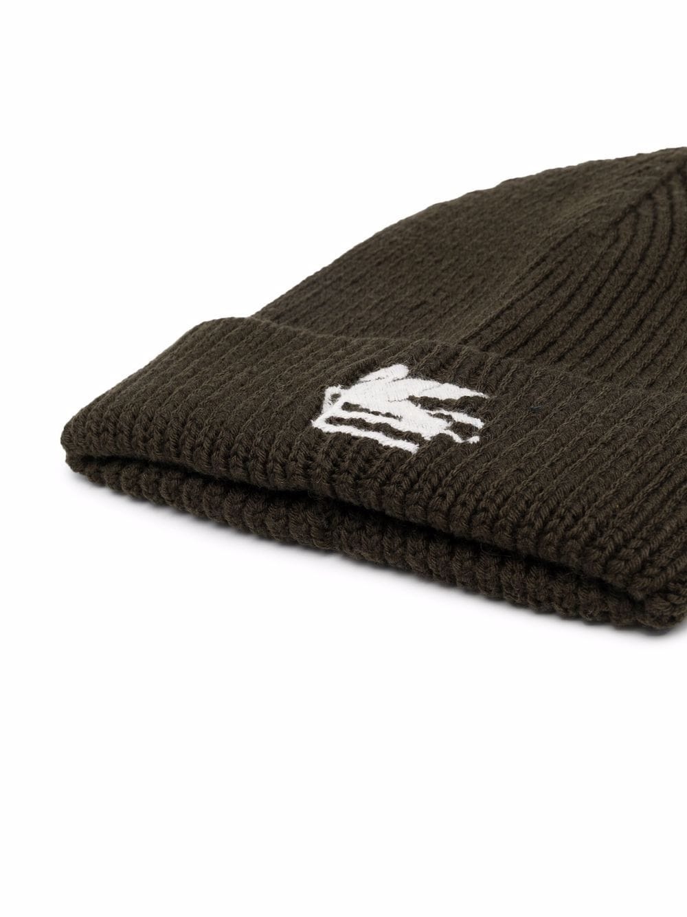 embroidered-logo knitted beanie - 2