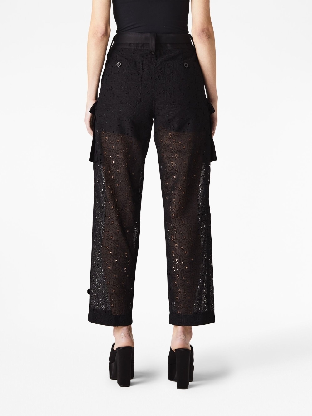 logo-embroidery trousers - 3