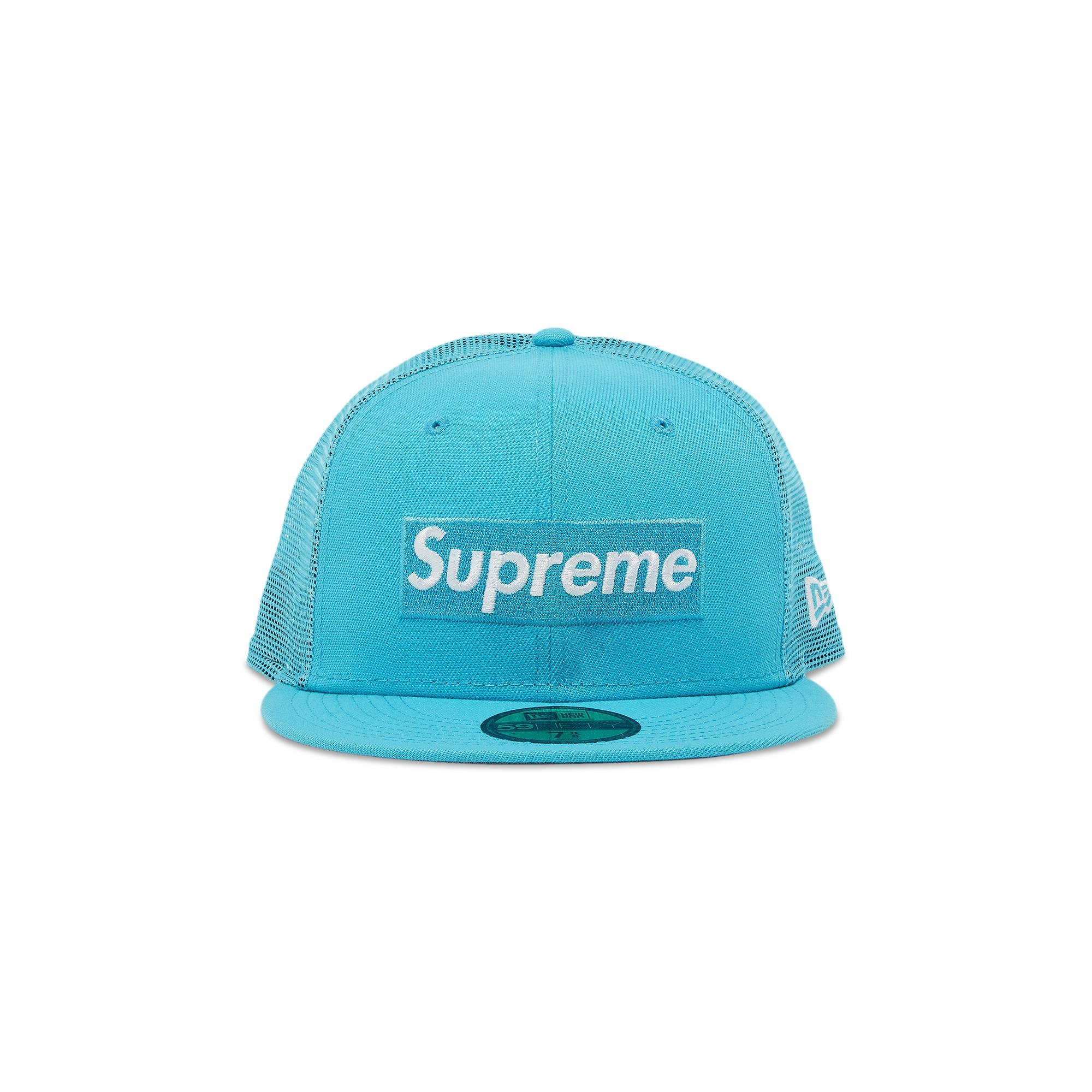 Supreme x New Era Box Logo Mesh Back 'Blue' - 1