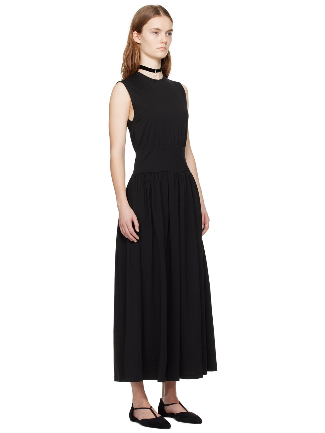 Black Sleeveless Midi Dress - 2