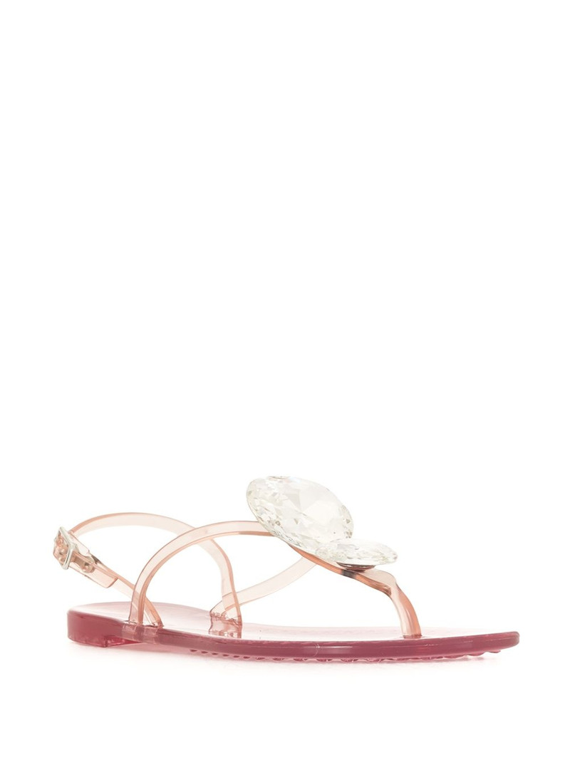CASADEI heart crystal-embellished sandals outlook