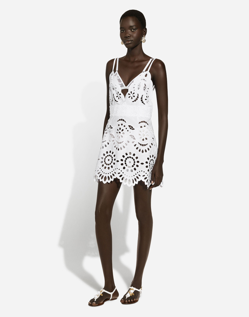 Cotton minidress with straps and cut-out detailing 5