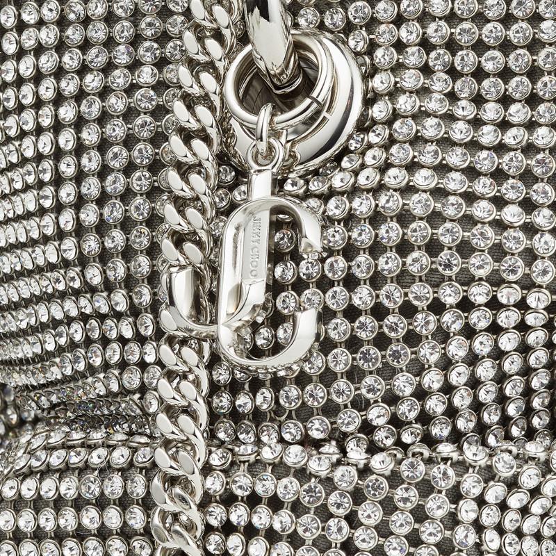 Bonny
Silver Satin and Crystal Mesh Bag with Twisted Handle 6
