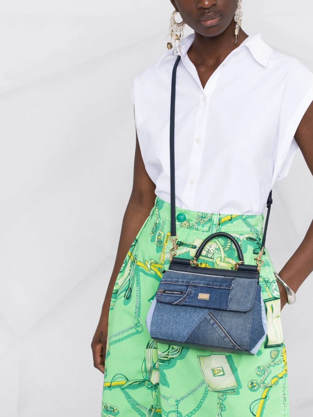 Sicily denim tote bag - 3