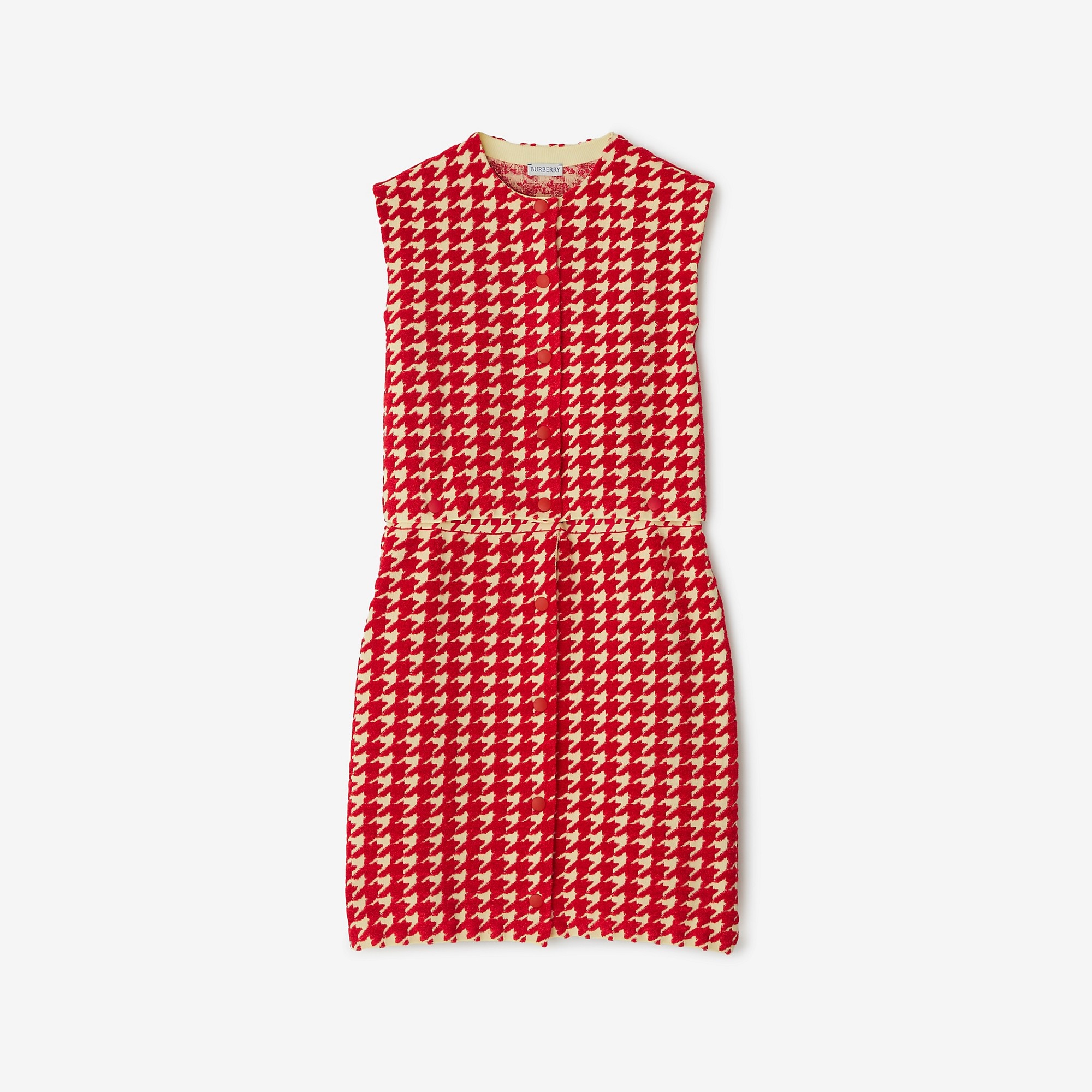 Houndstooth Nylon Blend Dress - 1