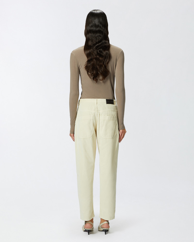 STRIPED VELVET CHINOS 4